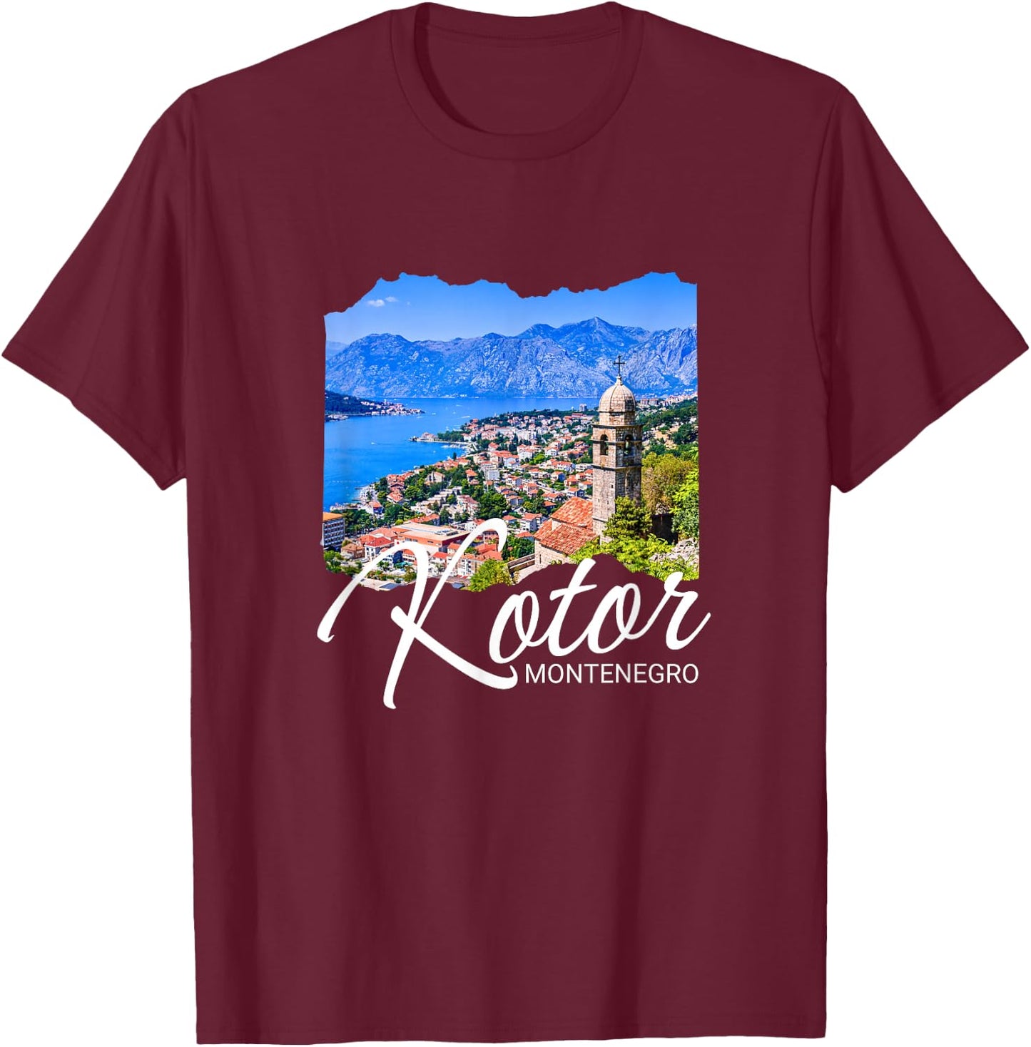 Montenegro Kotor Souvenir / Kotor T-Shirt - T-Shirt | Maroon