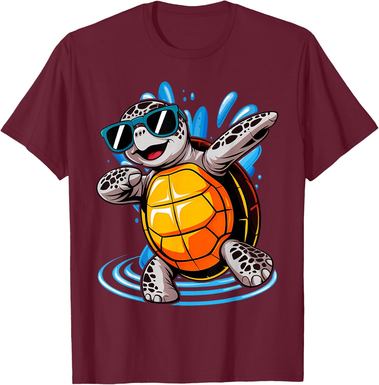 Dabbing Sea Turtles Boys Girls Save Turtles T-Shirt - T-Shirt | Maroon