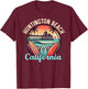 Huntington Beach California, Los Angeles, Surfer Retro Gifts T-Shirt - T-Shirt | Maroon