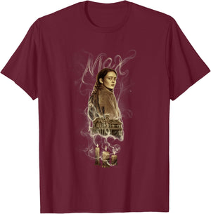 Stranger Things 4 Max Portrait Turn Around T-Shirt - T-Shirt | Maroon