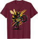 Bicycle Shirt Bee Cycling Funny Cyclist Bee Bicycling Bike T-Shirt - T-Shirt | Maroon