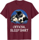 Official Sleep Shirt Border Collie Nightshirt Pajama T-Shirt - T-Shirt | Maroon
