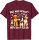 Dogs Make Me Happy, Humans Make My Head Hurt Dog Lovers T-Shirt - T-Shirt | Maroon