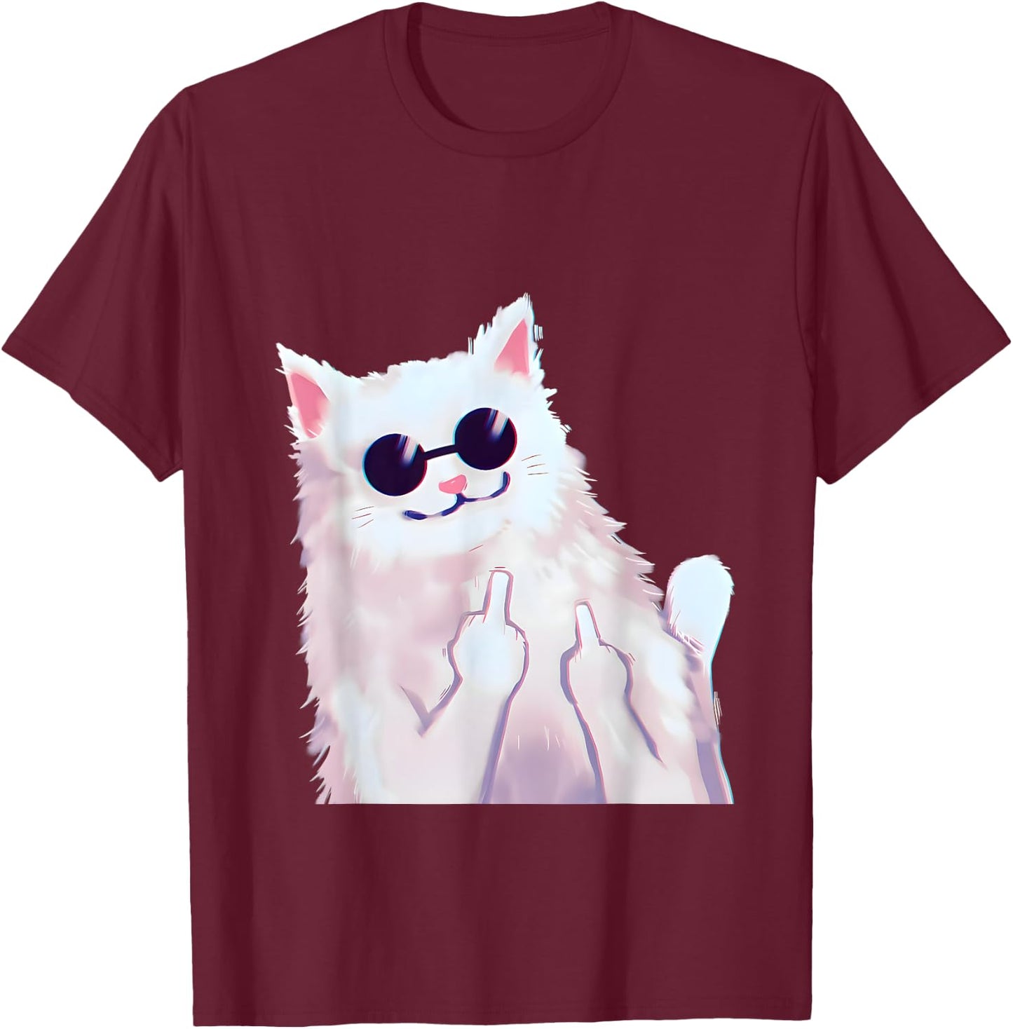 Kawaii Anime Cat Lover Japanese Kitten Anime Tokyo Otaku T-Shirt - T-Shirt | Maroon