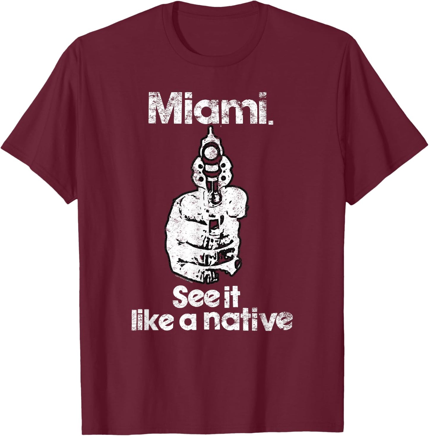 Ripple Junction Miami See it like a native T-Shirt - T-Shirt | Maroon