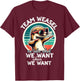Funny Weasel T-Shirt - T-Shirt | Maroon