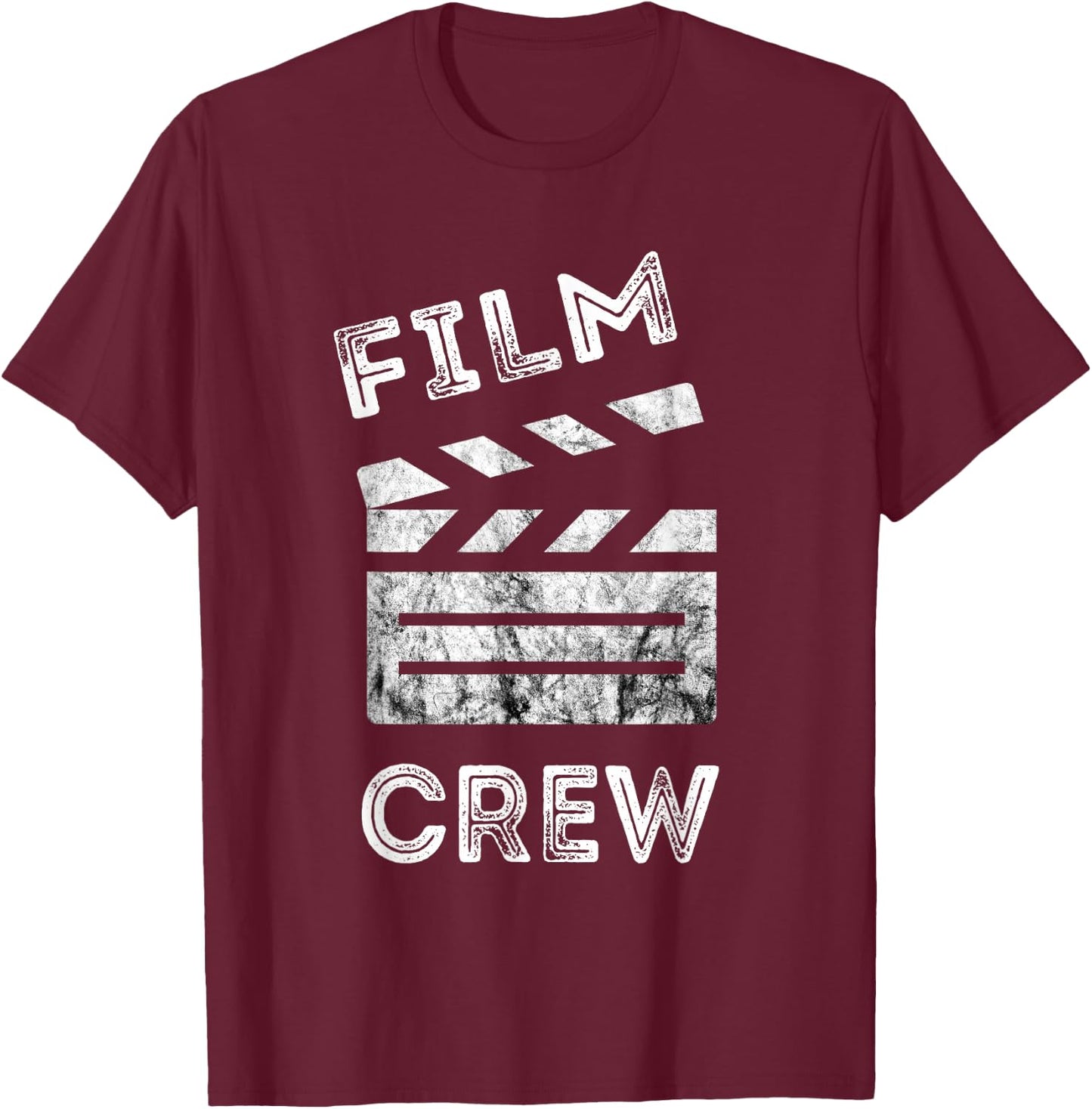 Film Crew Clapboard Film Producer Videographer Filmmaker T-Shirt - T-Shirt | Maroon