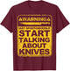 Funny Knife Collector Design Men Women Knife Lovers Butchers T-Shirt - T-Shirt | Maroon