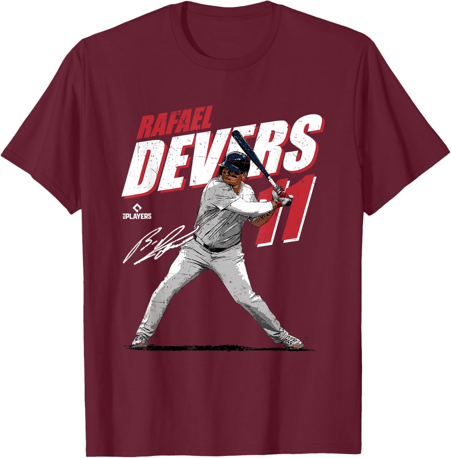 Rafael Devers | Boston Baseball Players | MLBRDS3001 T-Shirt - T-Shirt | Maroon