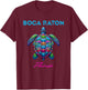 Boca Raton Florida Tribal Beach Sea Turtle T-Shirt - T-Shirt | Maroon