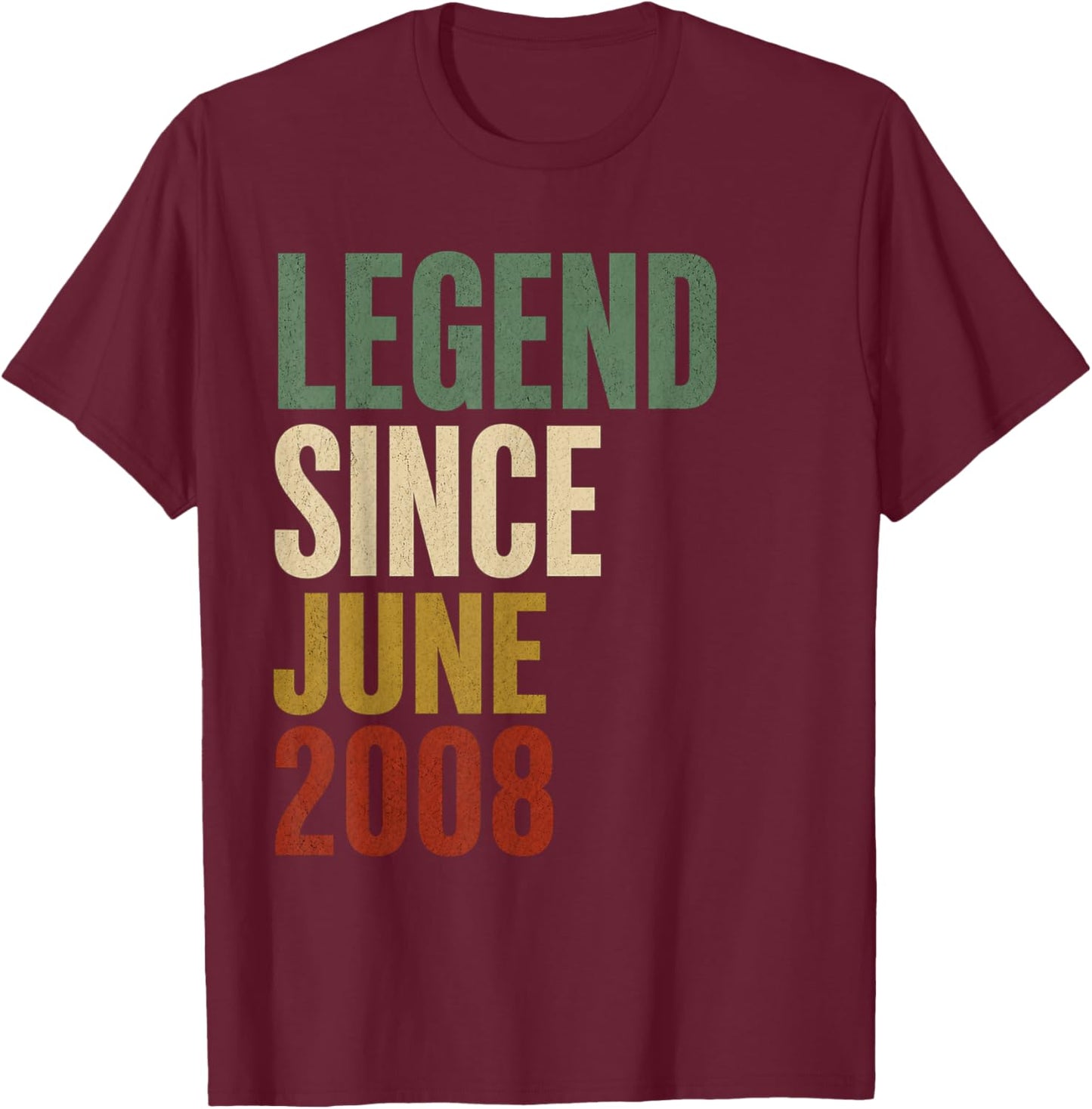 18 Years Old Legend Since May 2008 18th Birthday Gifts T-Shirt - T-Shirt | Maroon