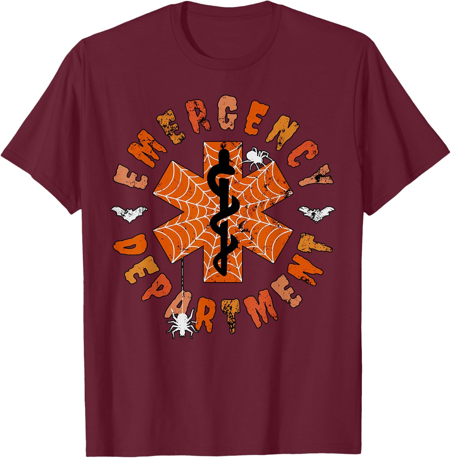 Emergency Department Halloween Costume Er Fall Pumpkin Nurse T-Shirt - T-Shirt | Maroon