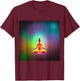 Yoga Girl Female Sun Salutation Meditation Chakra Kundalini T-Shirt - T-Shirt | Maroon