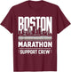 Marathon Boston Cityscape Support Crew T-Shirt - T-Shirt | Maroon