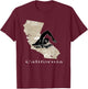 Swim Swimmer T shirt Funny Swimming Cap California State T-Shirt - T-Shirt | Maroon