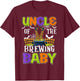 Uncle Of The Brewing Baby Halloween Witch Baby Funny T-Shirt - T-Shirt | Maroon