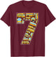 7th Birthday School Bus Theme 7 Years Old Kids Birthday T-Shirt - T-Shirt | Maroon
