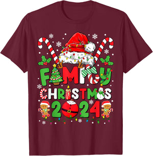 Christmas 2024 Family Matching Outfits Team Santa Elf Squad T-Shirt - T-Shirt | Maroon