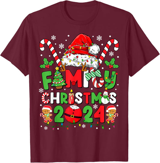Christmas 2024 Family Matching Outfits Team Santa Elf Squad T-Shirt - T-Shirt | Maroon