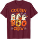 Cousin Boo Crew Funny Halloween Costume for Teacher Kids T-Shirt - T-Shirt | Maroon