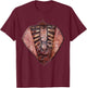Halloween Zombie Open Chest Guts and Gore Costume T-Shirt - T-Shirt | Maroon