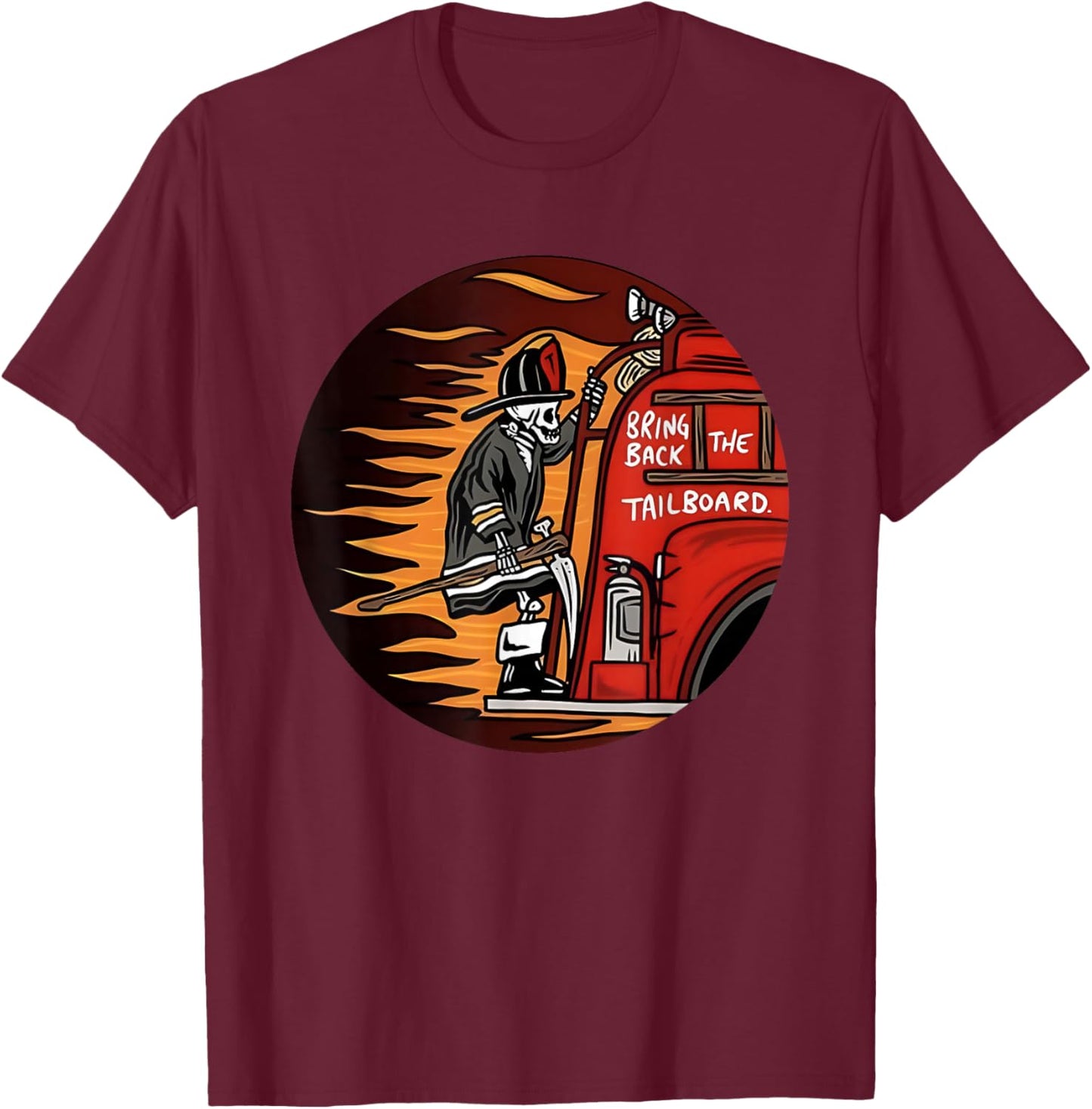 Skeleton Bring Back The Tailboard T-Shirt - T-Shirt | Maroon