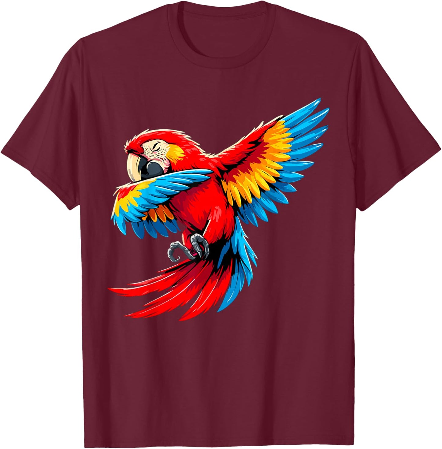 Parrot Dabbing Tropical Bird Parrot Lover T-Shirt - T-Shirt | Maroon
