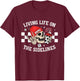 Living Life On The Sidelines Mom Skeleton Coffee Soccer Mama T-Shirt - T-Shirt | Maroon
