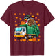 Turkey Sunglasses Driving Garbage Truck Thanksgiving Driver T-Shirt - T-Shirt | Maroon