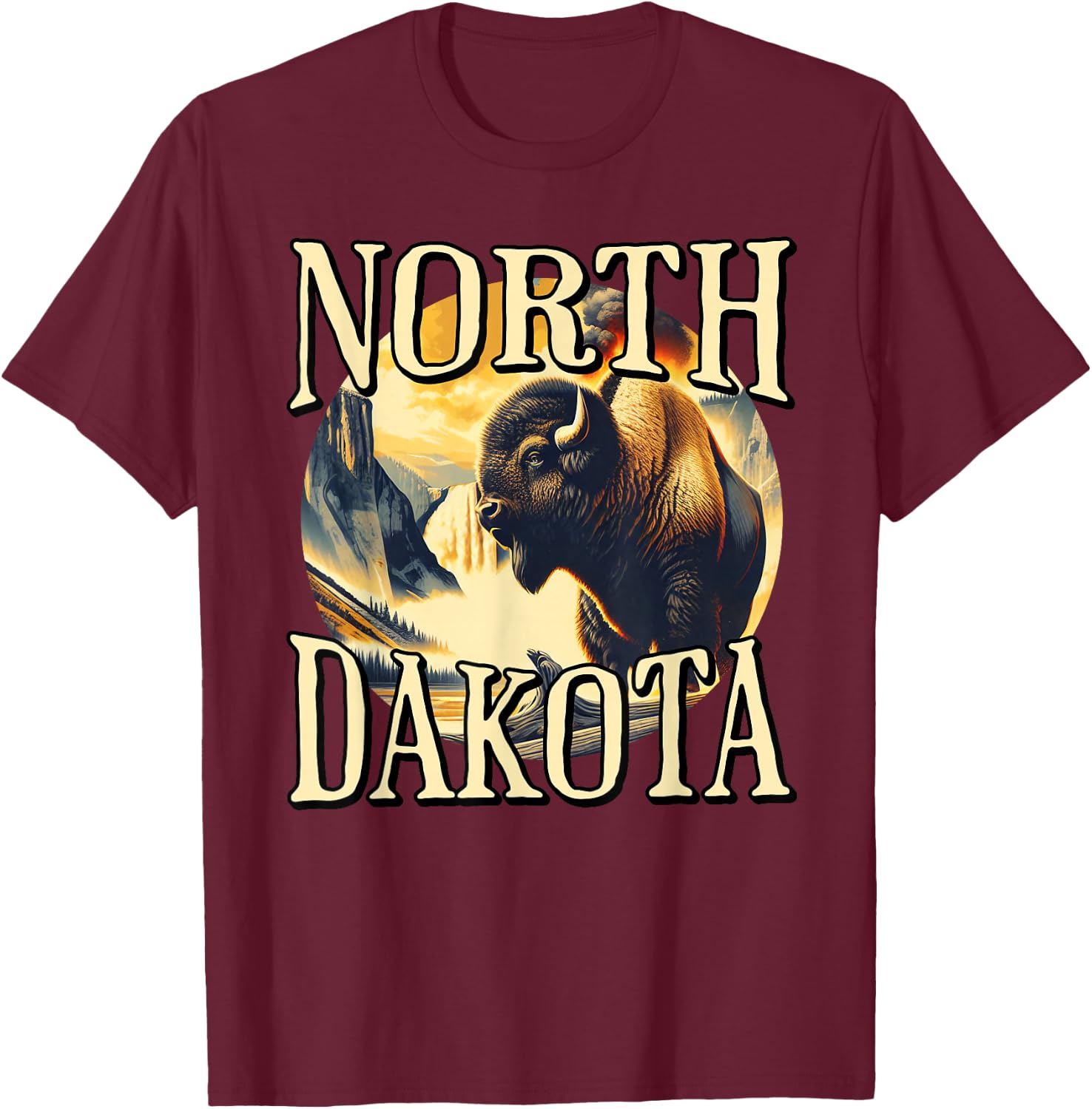 North Dakota T-Shirt - T-Shirt | Maroon