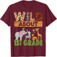 Wild About 1st Grade Teacher Student First Grade Zoo Safari Women Girls Kids T-Shirt - T-Shirt | Maroon