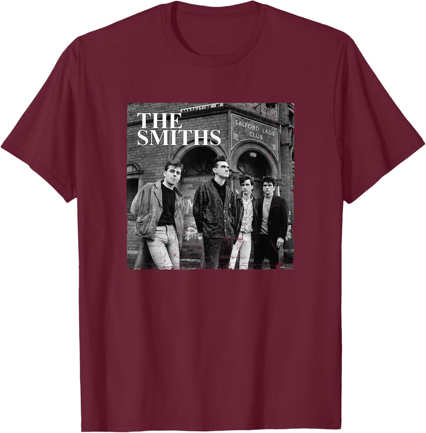 The Smiths Salford Lads Club Band Photo by Stephen Wright T-Shirt - T-Shirt | Maroon
