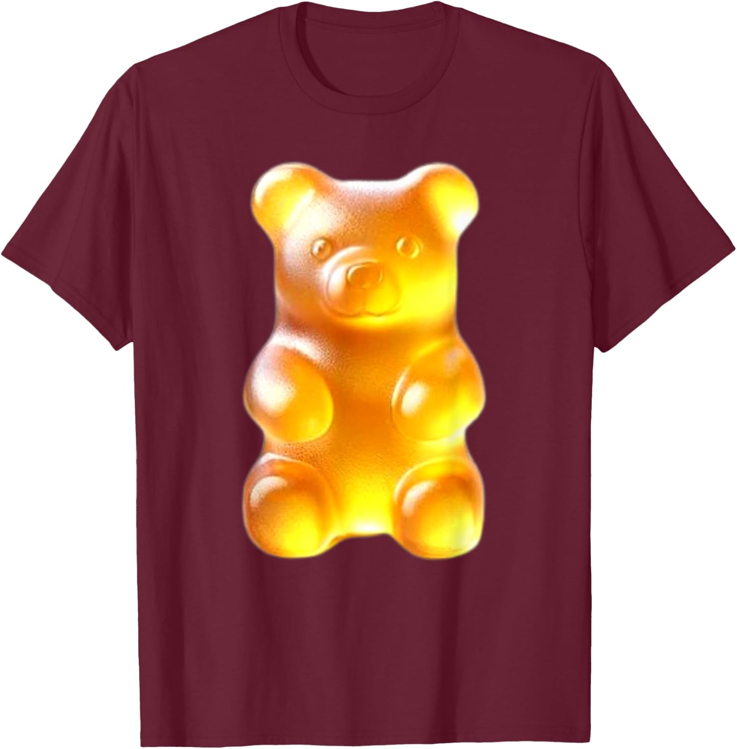 Yellow Gummy Bear T-Shirt - T-Shirt | Maroon