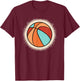 Retro Basketball Vintage Basketball Player Men Boys T-Shirt - T-Shirt | Maroon