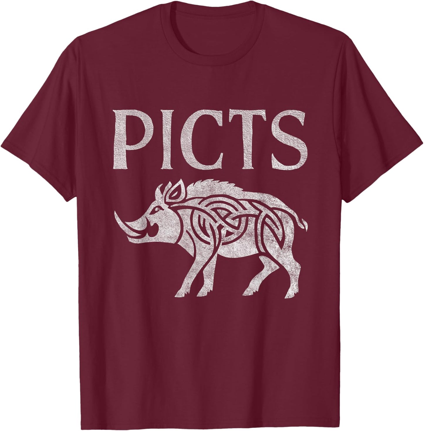 Picts Symbol Ancient and Medical Scotland History T-Shirt - T-Shirt | Maroon