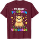 First Day of Preschool I'm Ready To Crush 4th Grade Capybara T-Shirt - T-Shirt | Maroon