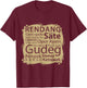 Vintage Retro Apparel Of Indonesia Food Top Favorit Indonesia Food T-Shirt - T-Shirt | Maroon
