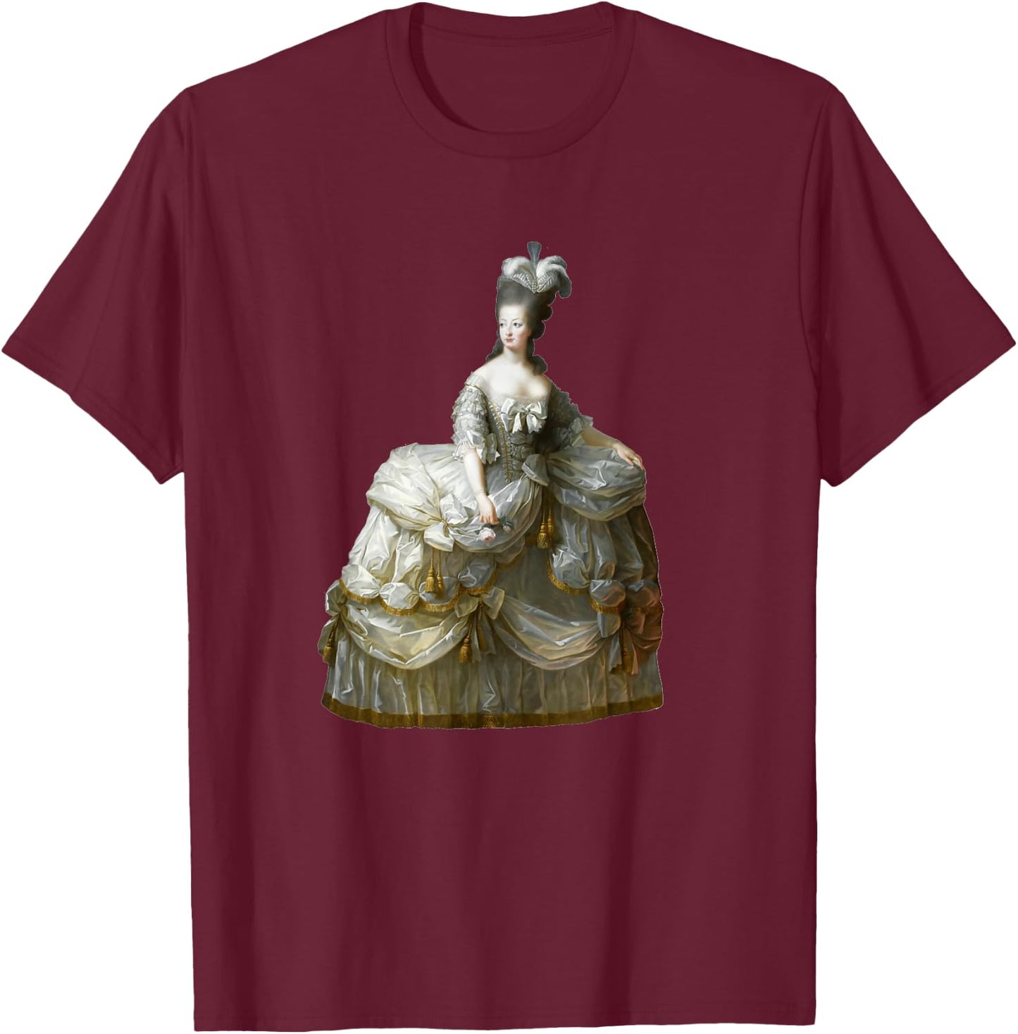 Madame Le Brun Marie Antoinette, Queen of France T-Shirt - T-Shirt | Maroon