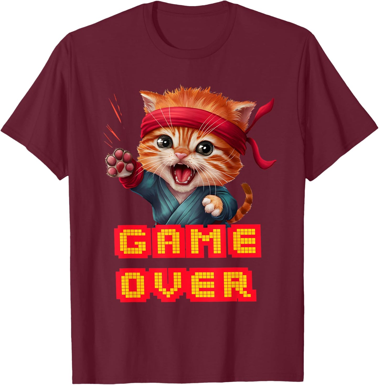 Be A Roaring Kitty Game The Stop Orange Bandana Meme T-Shirt - T-Shirt | Maroon
