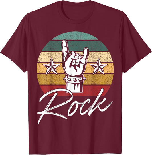 Rock Musicians Rock Music Fans Classic Rock Music Lovers T-Shirt - T-Shirt | Maroon