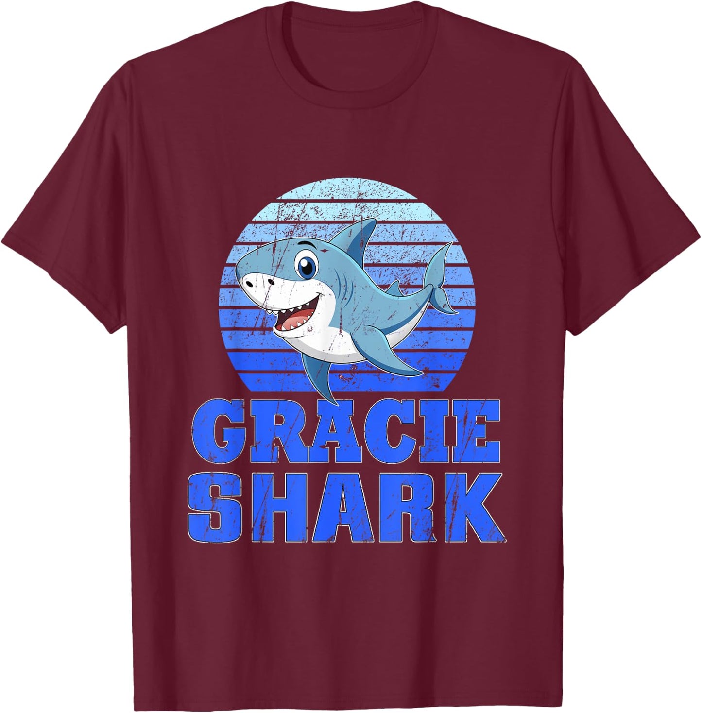 Gracie Shark Family Reunion Squad T-Shirt - T-Shirt | Maroon