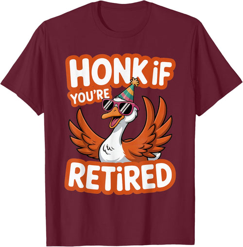 Funny Honk if You Are Retired Goose Vintage Silly Retirement