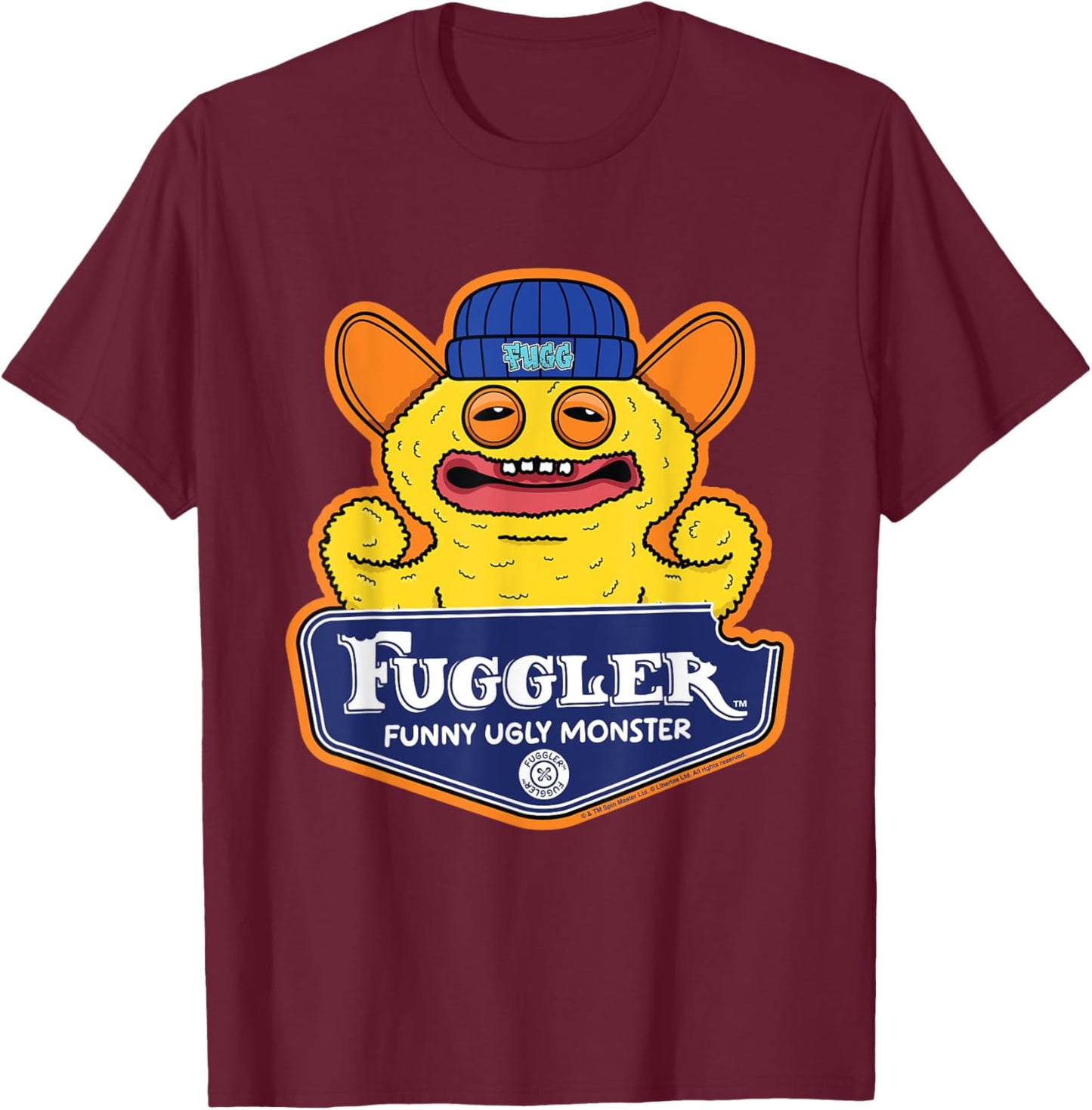 Fuggler Funny Ugly Monsters Grin Grin T-Shirt - T-Shirt | Maroon