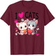 I love cats Just a girl who loves Cats Gifts idea T-Shirt - T-Shirt | Maroon