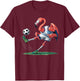Funny Flamingo Sports Flamingo Playing Soccer T-Shirt - T-Shirt | Maroon