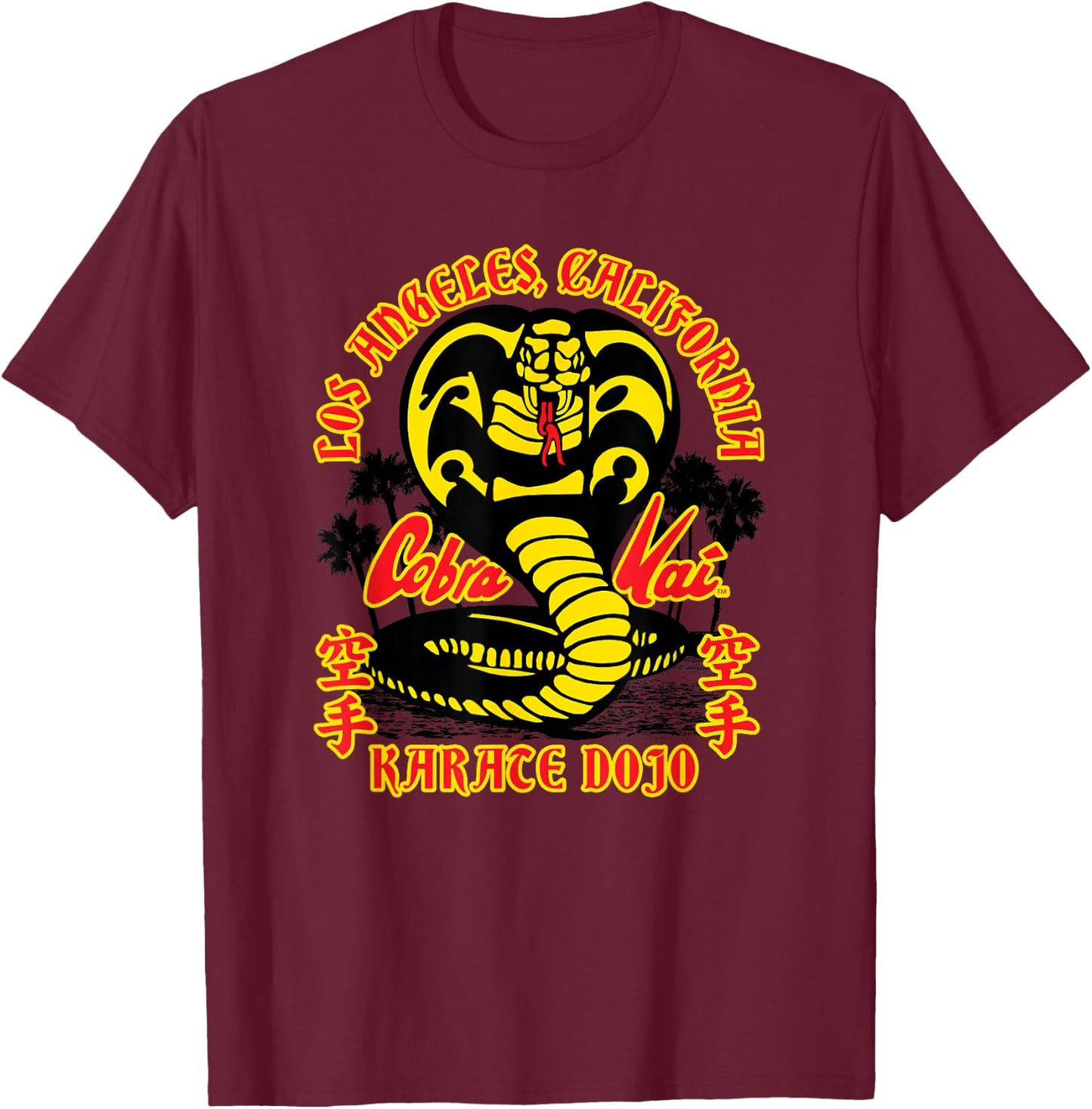 Cobra Kai Karate Dojo Los Angeles Cobra Logo TV Show T-Shirt - T-Shirt | Maroon