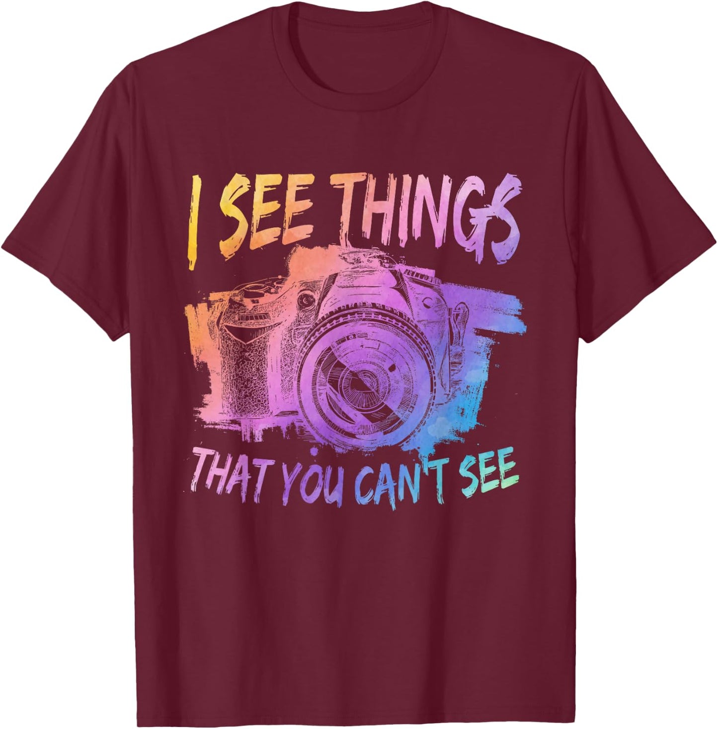 Funny Photography Photographer Camera Focus T-Shirt - T-Shirt | Maroon