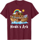 Girls Christian Faith Noah's Ark Sunday School Boy Student T-Shirt - T-Shirt | Maroon