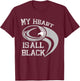 My Heart is All Black - Rugby New Zealand Fan T-Shirt - T-Shirt | Maroon