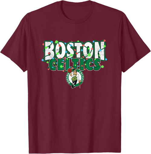NBA Boston Celtics Christmas Lights Holiday Logo
